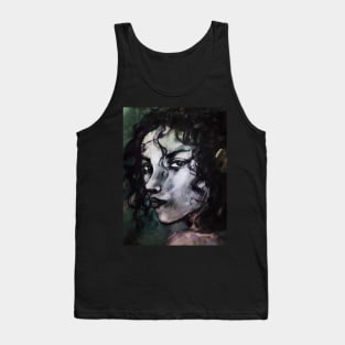 Casey (Girl portrait, grey) Tank Top